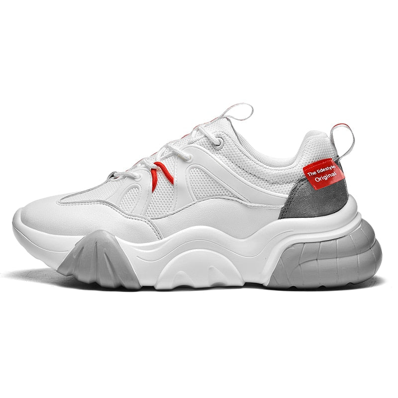 Zapatillas de deporte de moda para hombres de colores mezclados de malla ligera informal