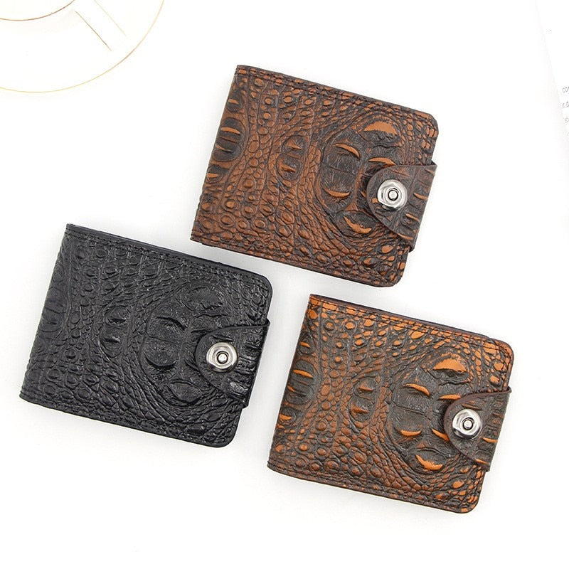 Alligator Skin Pattern Bifold Wallet