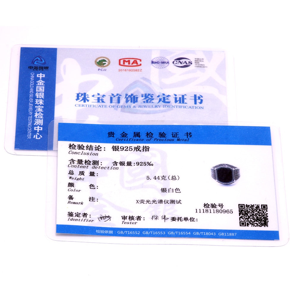 Cool Black Ring Light Sterling Silver Men Fashion Rings