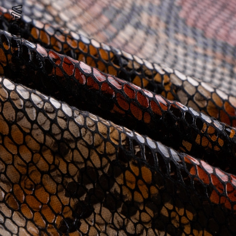 Casual Serpentine Printed Stage Costume Men Blazer