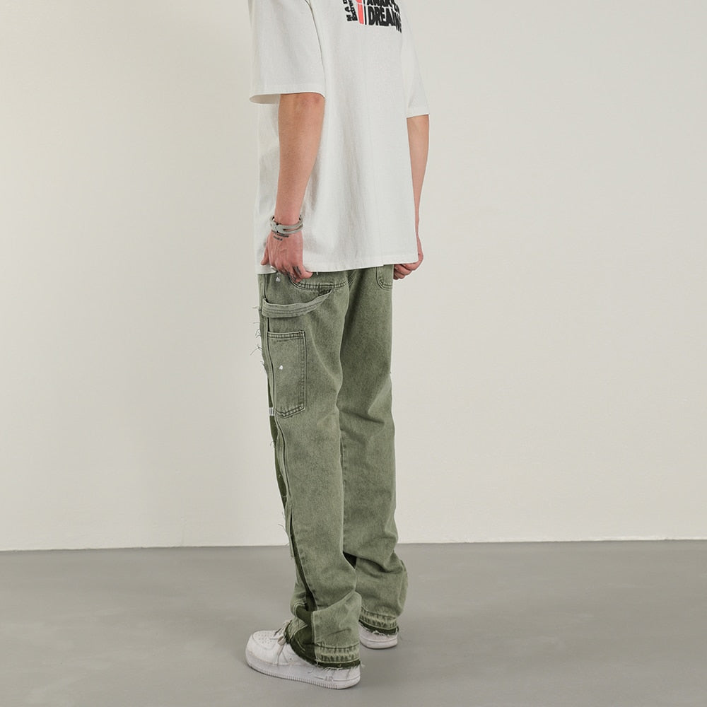 Classic Spliced Graffiti Denim Jeans