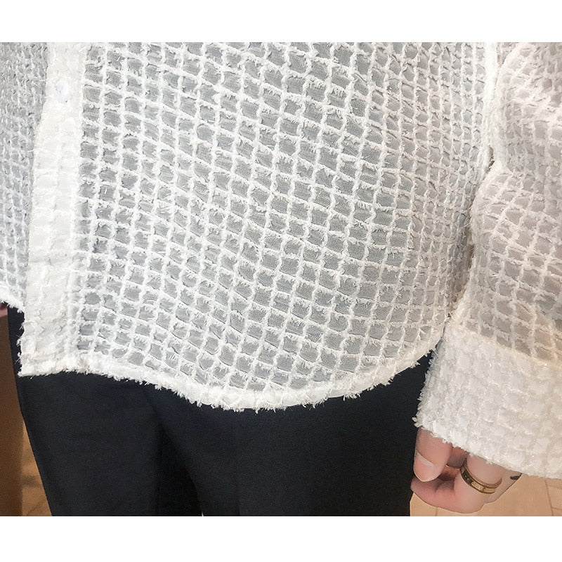 Vintage Mesh Long Sleeve Shirt