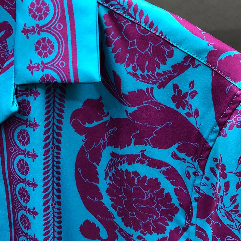 Vintage Hawaiian Pattern Printed Shorts Set