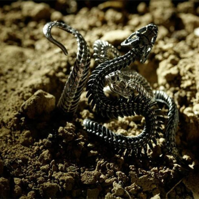 Anillos de metal estilo serpiente desmontables
