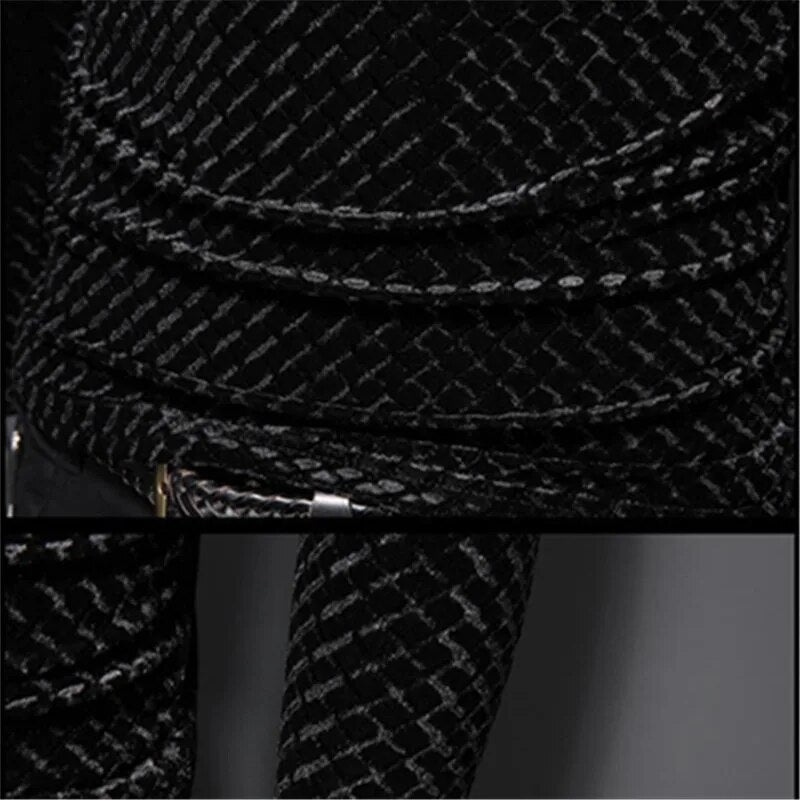 Geometric Pattern Turtleneck T-Shirt