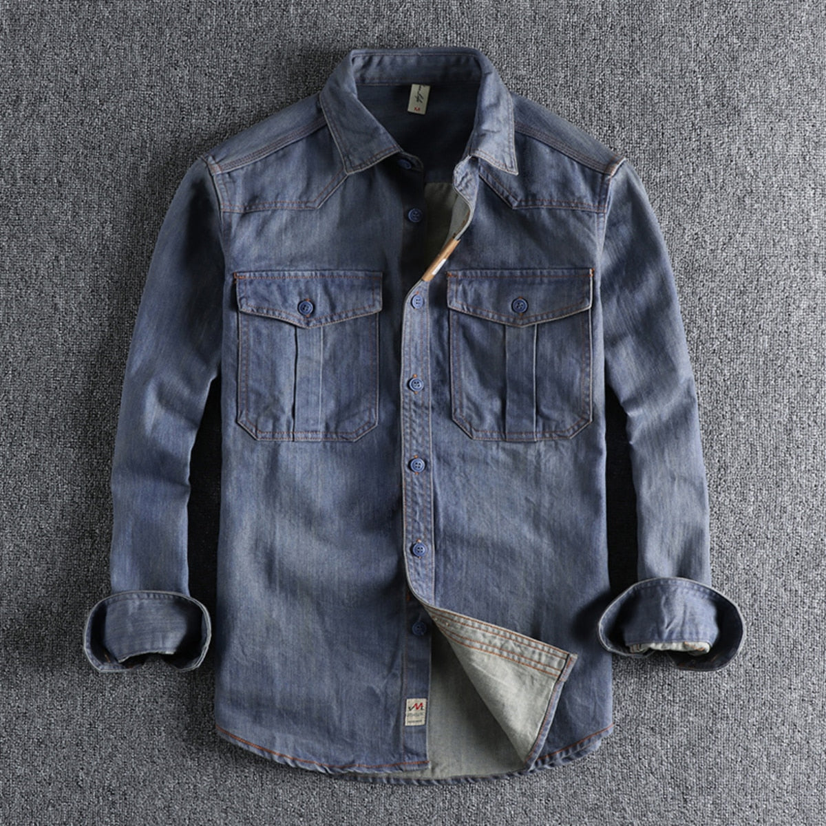 Blue Jeans Cotton Single Breasted Shirt