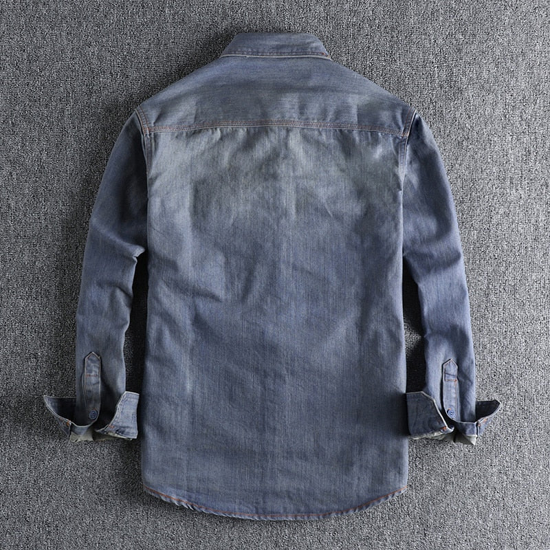 Blue Jeans Cotton Single Breasted Shirt