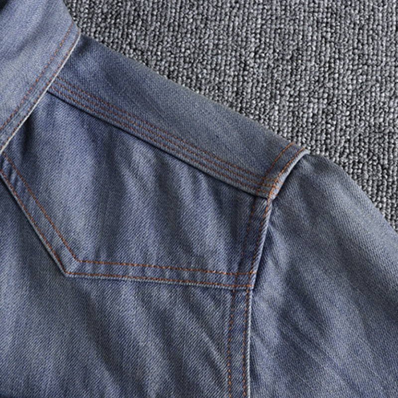 Blue Jeans Cotton Single Breasted Shirt