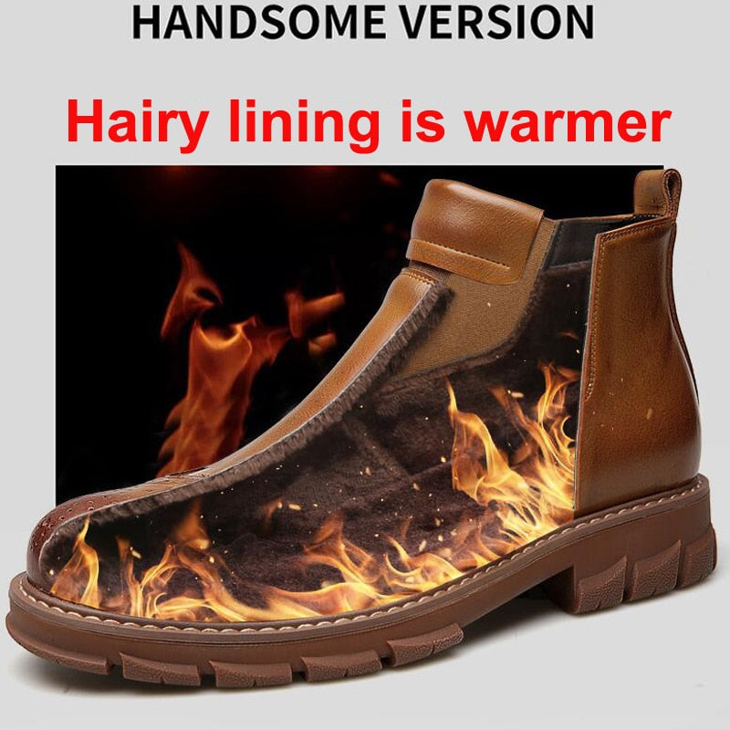 Bottines Chelsea à bout rond et bout d'aile pour hommes