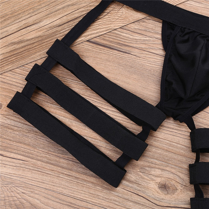 Monocolor Sexy Straps Decorated Underwear