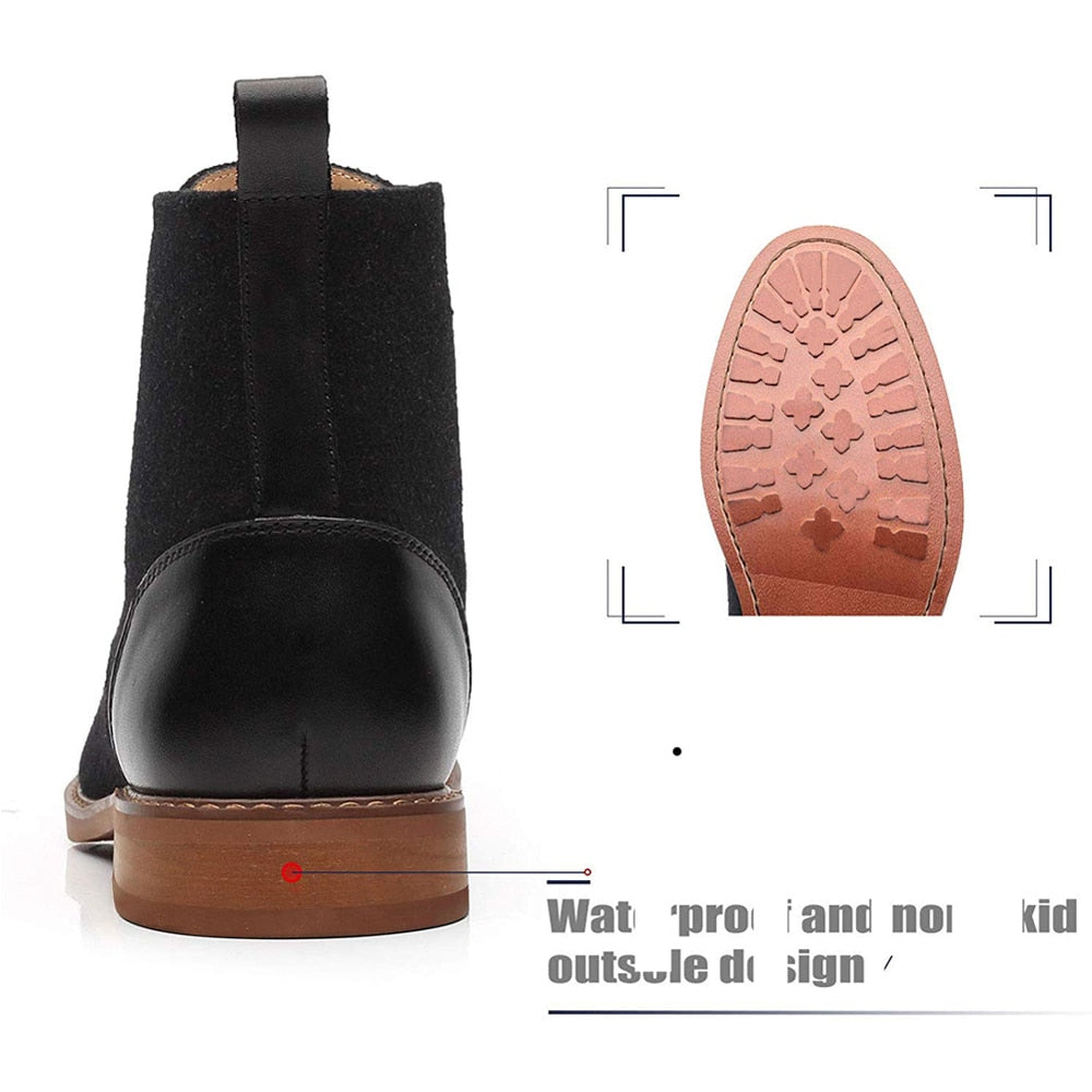 Bottines Balmoral en similicuir suédé