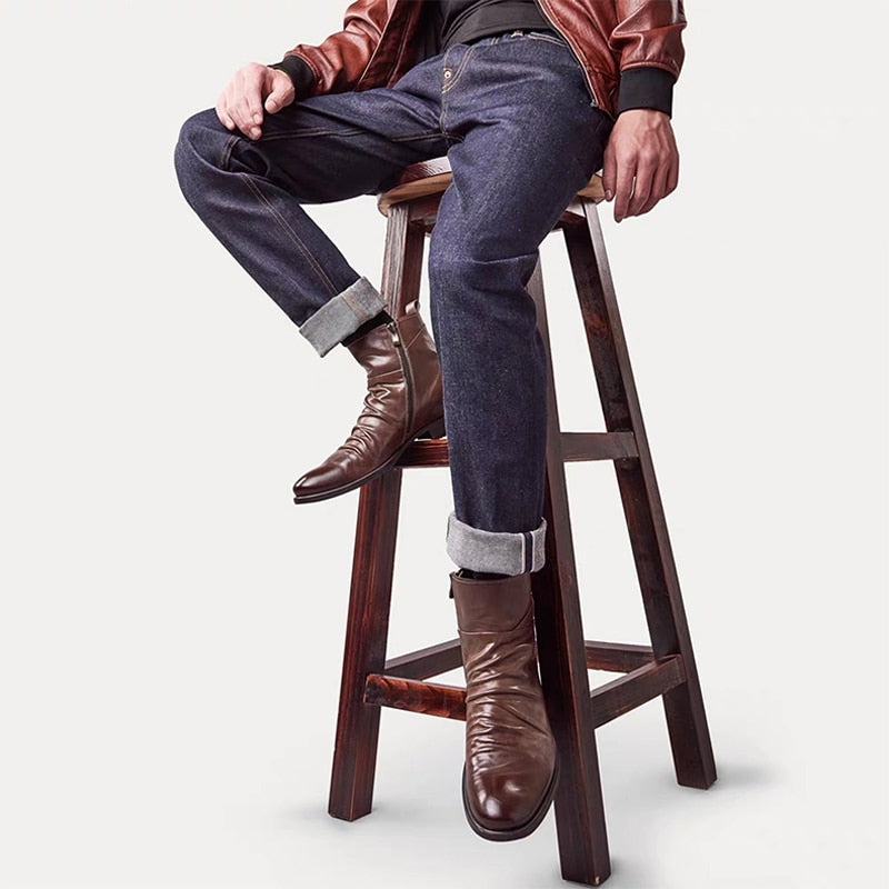 Botines Chelsea con cremallera estilo grabado