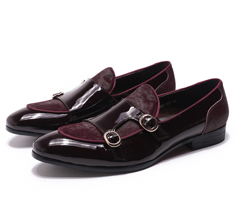 Vestido de banquete Monk Strap Style Hombres Mocasines Zapatos