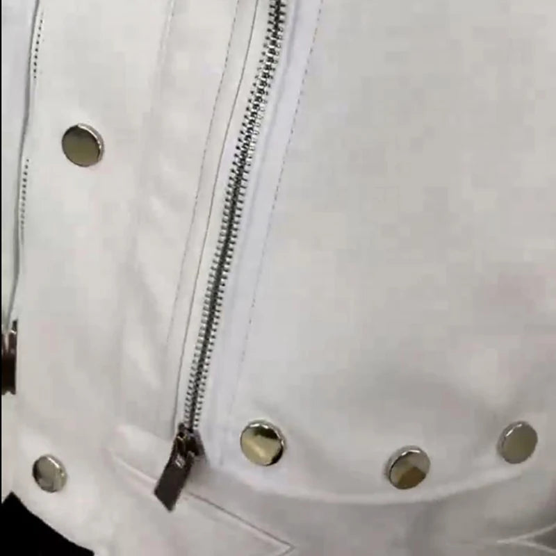 Multi Zipper Lapel Faux Leather Jacket