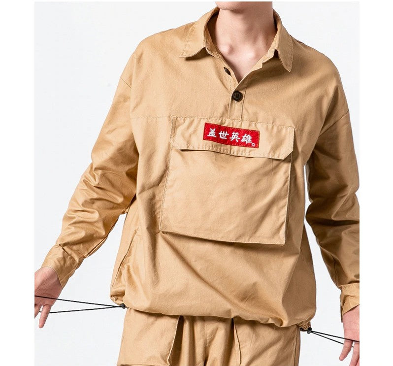 Harajuku Streetwear avec grande poche avant pour homme