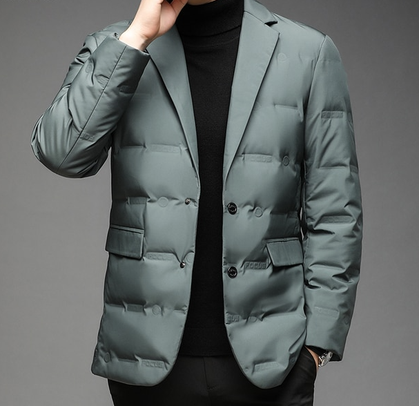 Padded Button Lapel Blazer