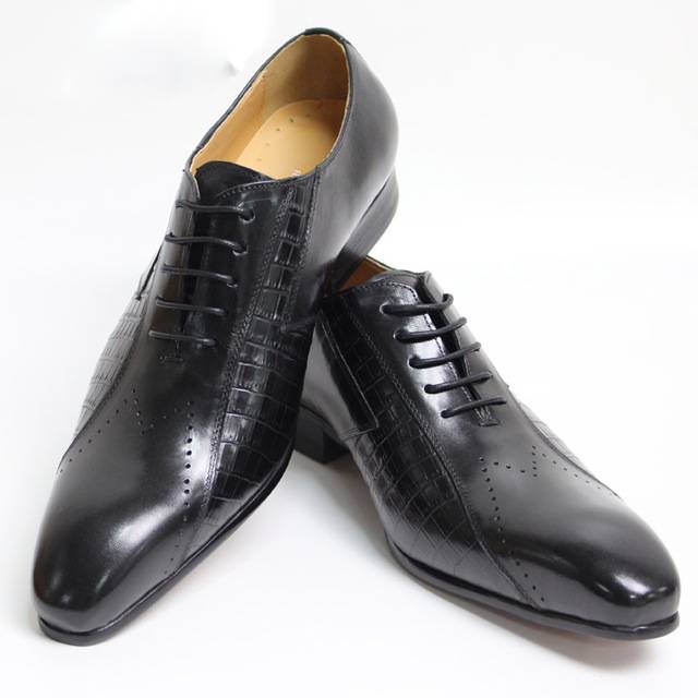 Luxury Italian New Fashion Lace Up Business Style Men Oxford Shoes
