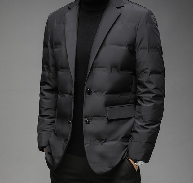 Padded Button Lapel Blazer