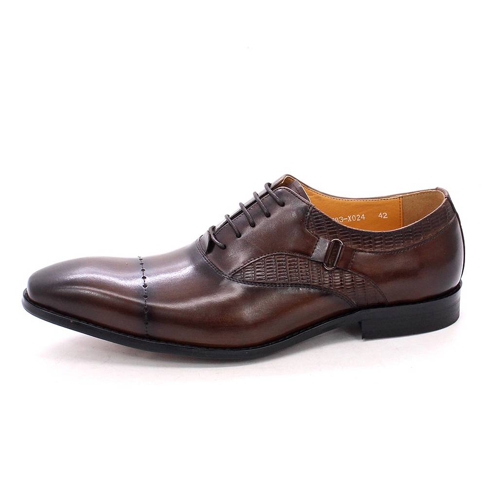 Oxfords Genuine Leather Cap Top Shoes