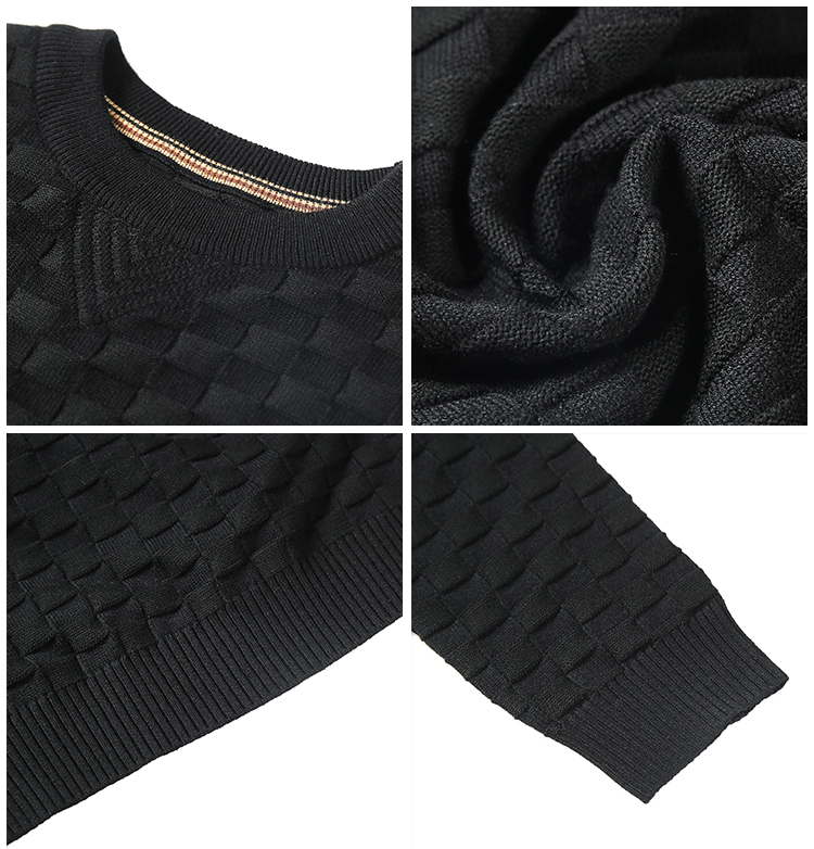 Dark Marmalade Plaid Knit Sweater