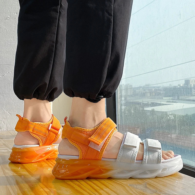 Casual Gradient Color Rubber Sandals