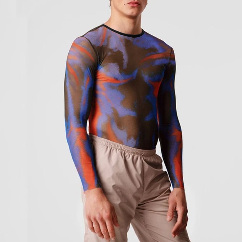 T-shirt mauve abstrait transparent