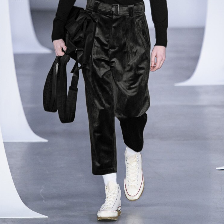 Pantalon Taille Haute Solide Pantalon