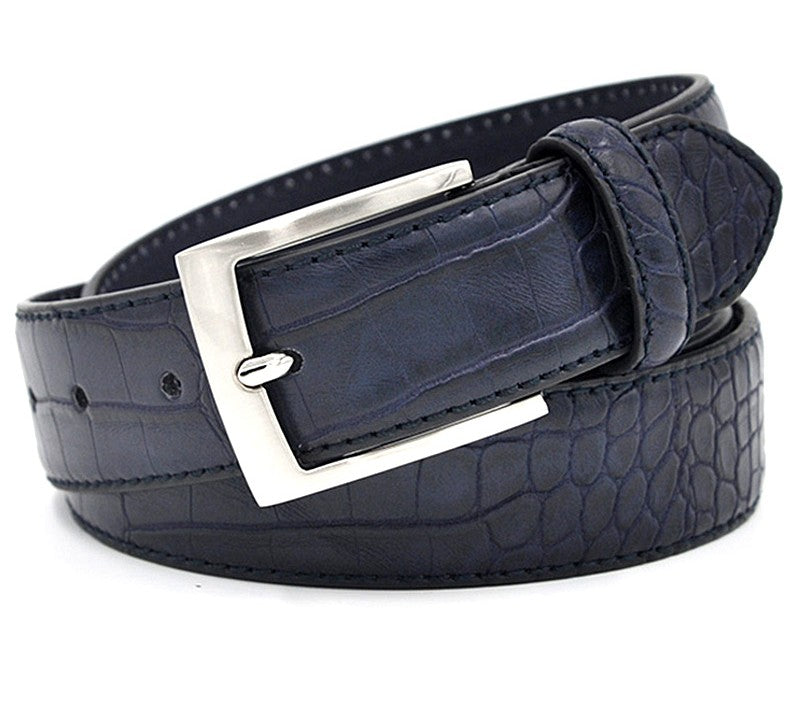 Motif Crocodile Avec Ceinture Homme En Faux Cuir Fendu