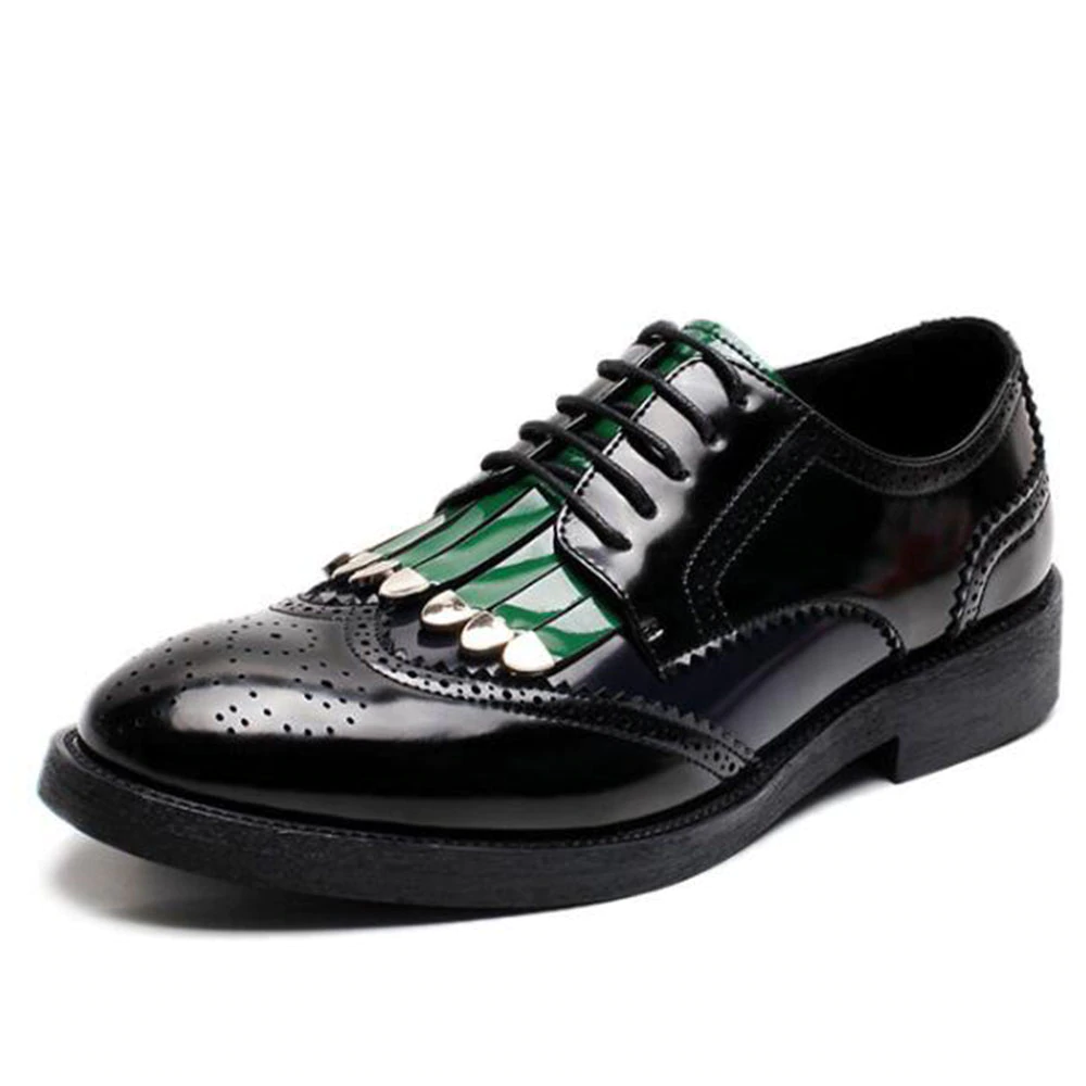 Men Formal Patchwork Shoe PU Leather Casual Man Brogue