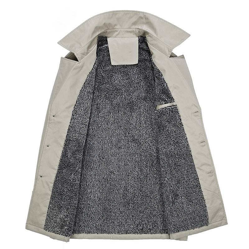 Gabardina de hombre de talla grande de color sólido