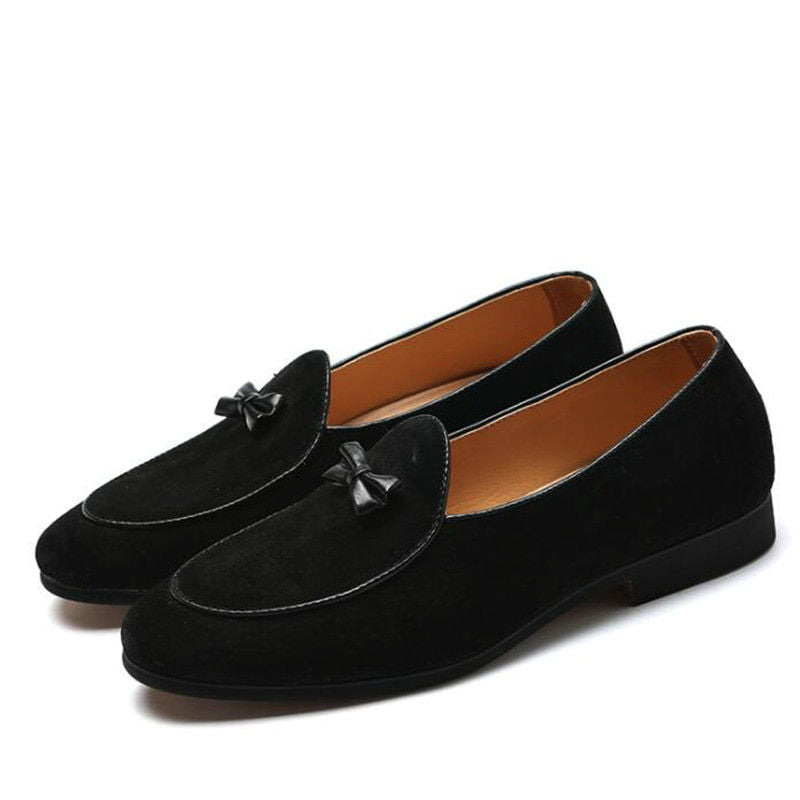 Bowknot Suede Men Loafers Shoes - FanFreakz