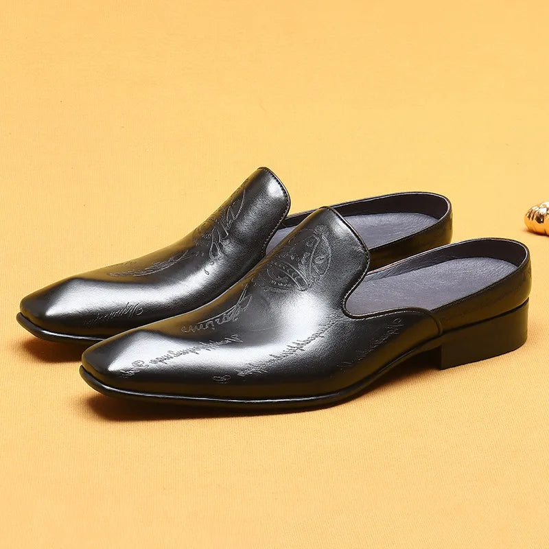 Pigskin Genuine Leather Mules Shoes
