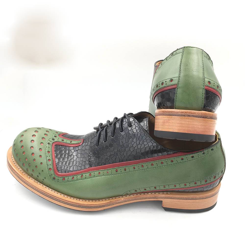 Unique Design Thick Round Toe Casual Men Leather Shoes