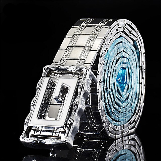 Mirror Finish Stainless Steel Carved Buckle Men Belt