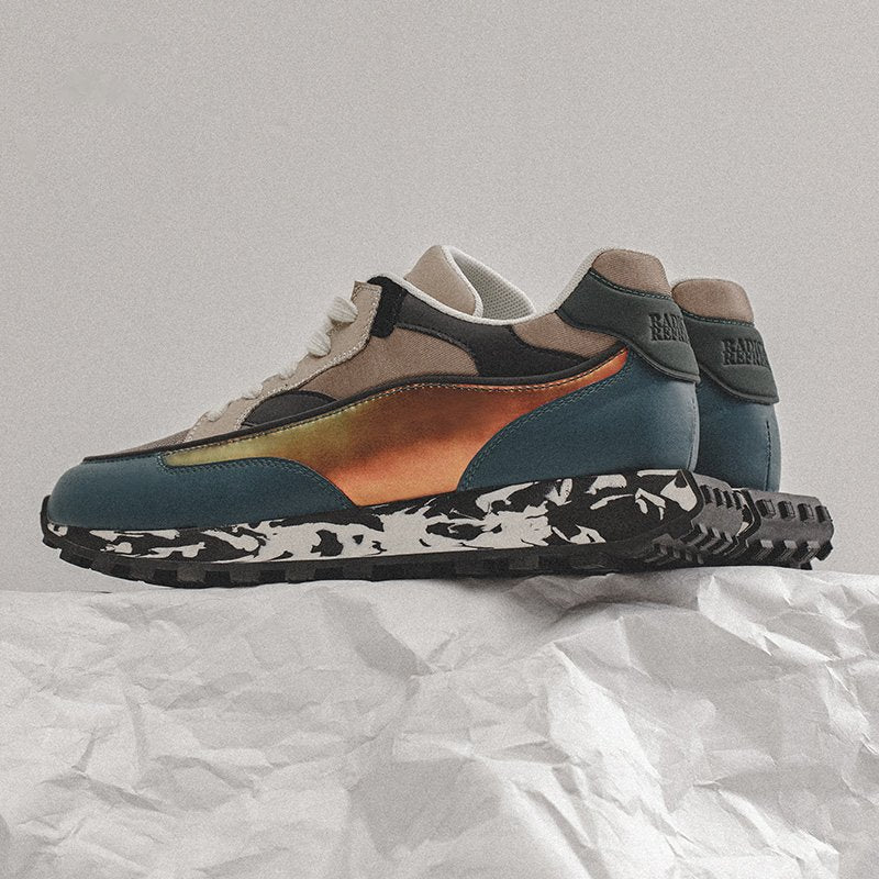 Zapatillas bajas estilo mármol azul atardecer