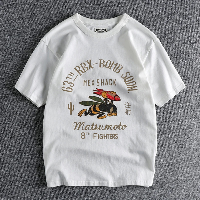 Retro Short-Sleeved Printed T-Shirt