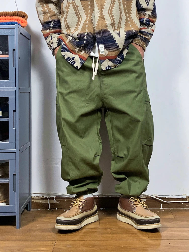 Casual Solid Cargo Jogger Pants