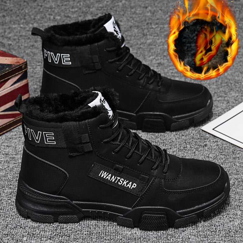 Bottines en cuir avec fourrure