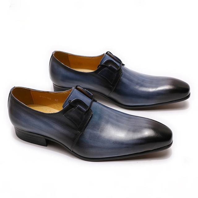 Solid Luxury Leather Hand Polishing Casual Men Shoes