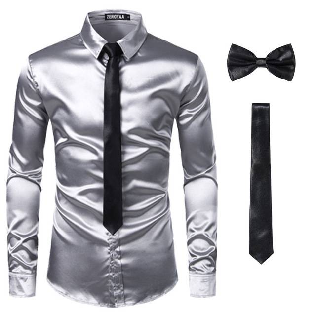 Colorful Solid Color Shirt Tie And Bowtie Sets