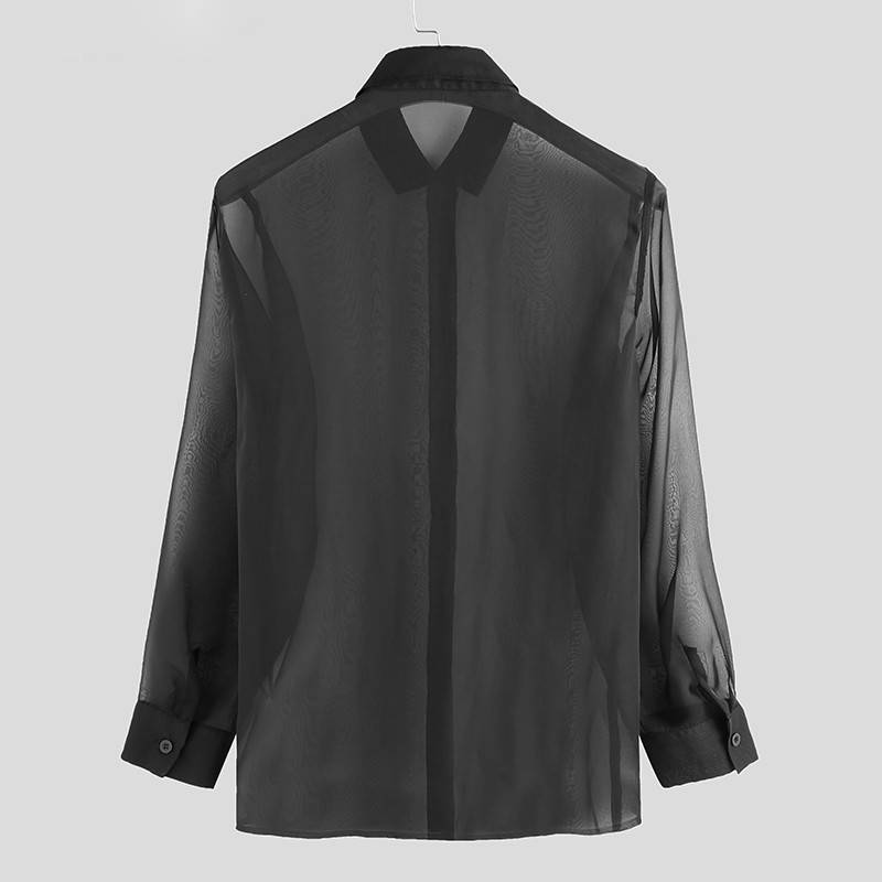 See Through Breathable Single Breasted Shirts