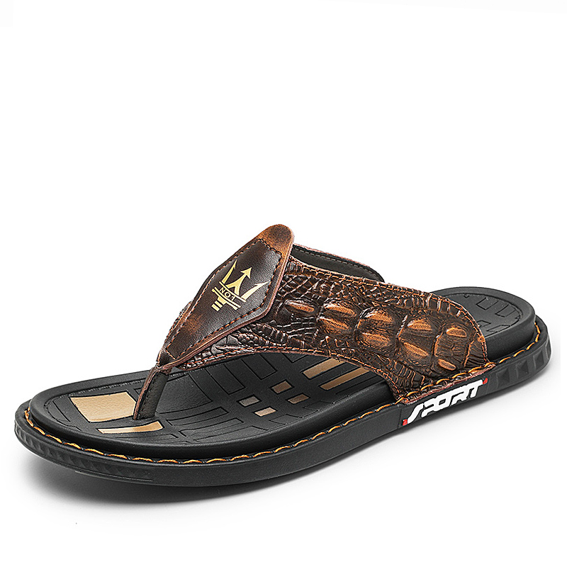 Casual Leather Men Slipper Sandal