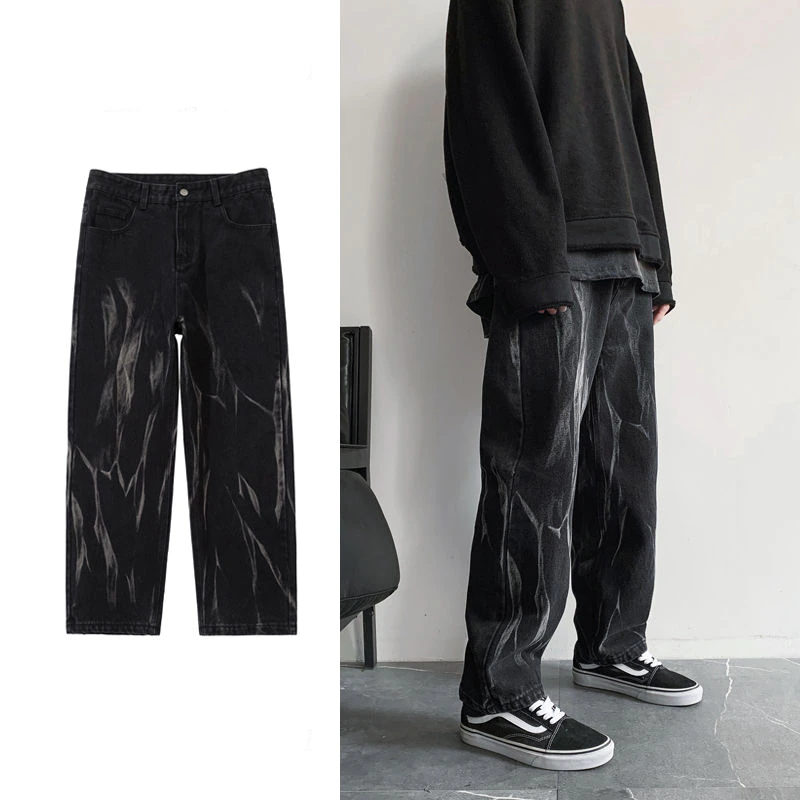 Tie-Die White Printed Jeans