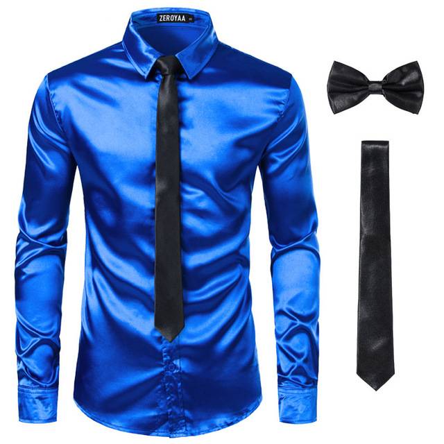Colorful Solid Color Shirt Tie And Bowtie Sets