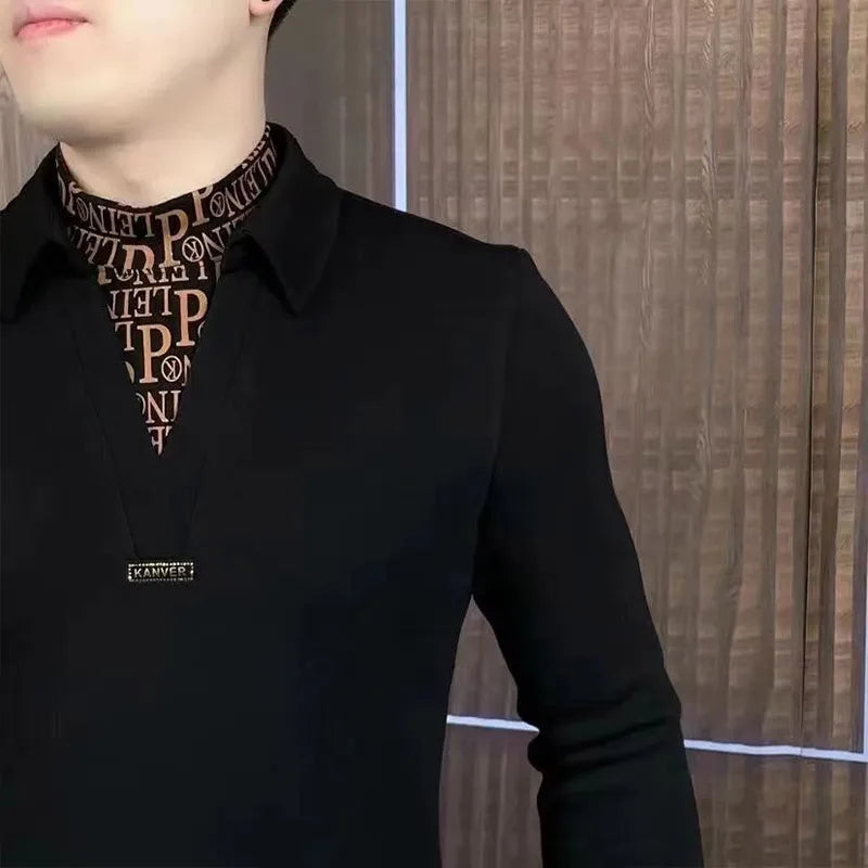 Solid Letter Patchwork Long Sleeve Sweater