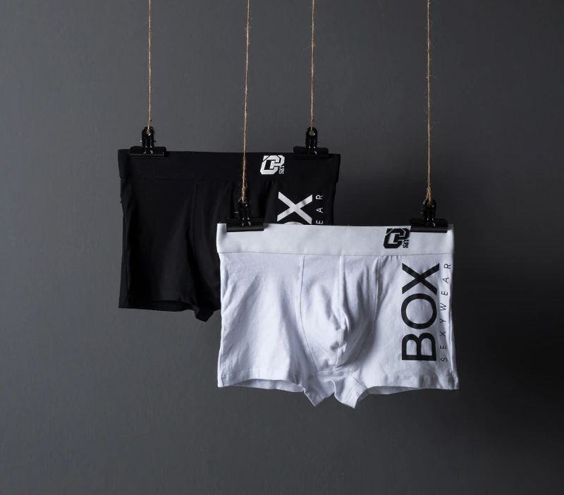 Side Box Printed Solid Soft Men's Boxer