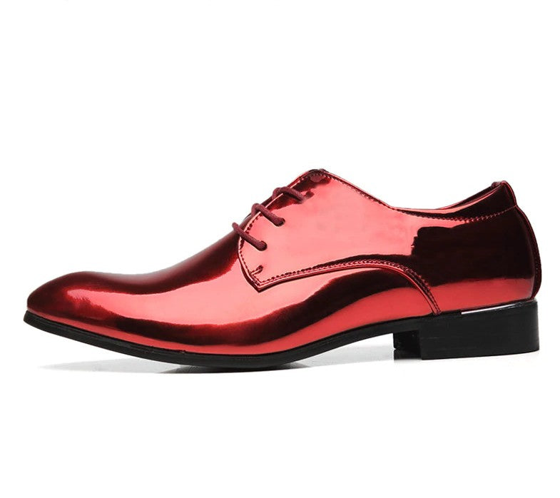 Lux Glossy Lace Up Hombres Zapatos Oxford