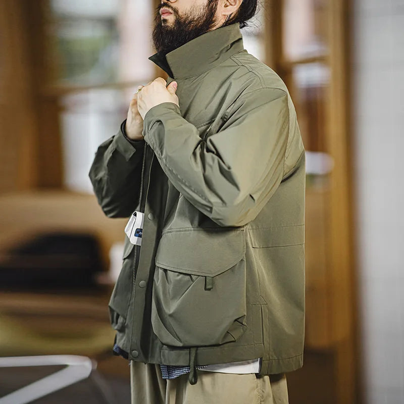 Large Pockets Military Green Jacket
