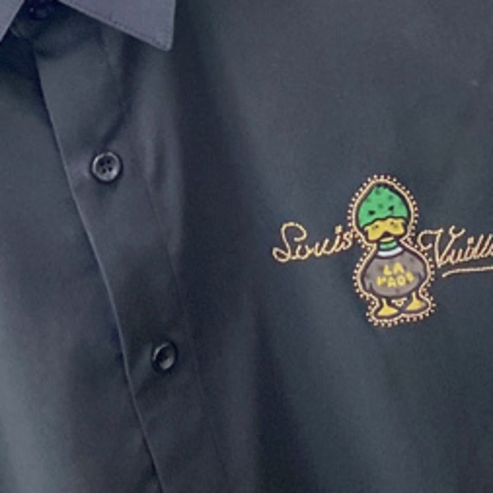 Camisa con estampado de pato y diamantes de imitación