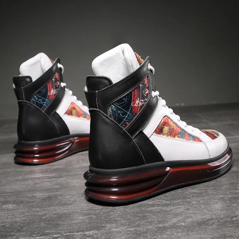 Baskets déco dorées Lion peint